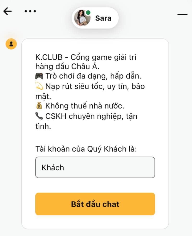 Chat trực tuyến với nhân viên