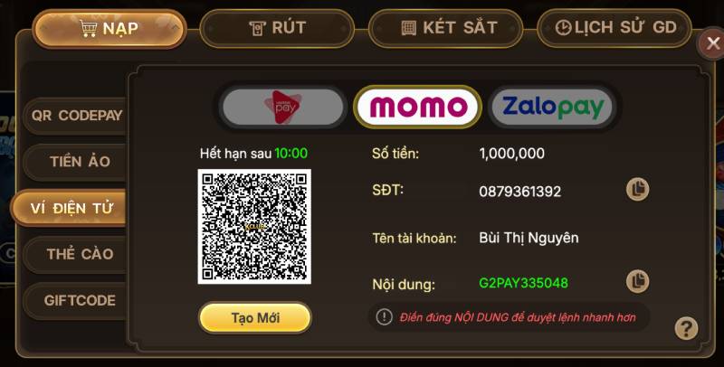 Hướng Dẫn Nạp Tiền Kclub Nhanh Chóng Với 5 Phương Thức Nạp 3 Nạp tiền qua ví điện tử